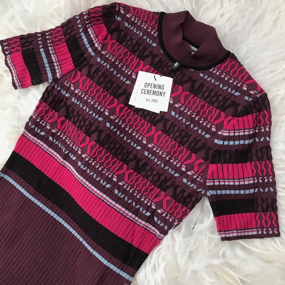 OPENING CEREMONY Printed Mock Neck Top - Picture 8 of 8